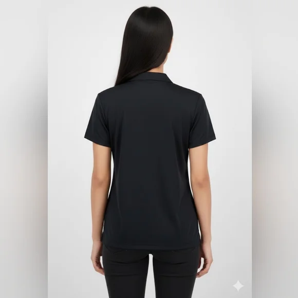 Nike Golf Women's NWT Dri-FIT Vertical Mesh Black Polo Shirt Size Large - Picture 8 of 11